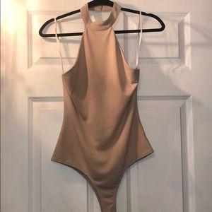 Beige forever 21 body suit with back detail